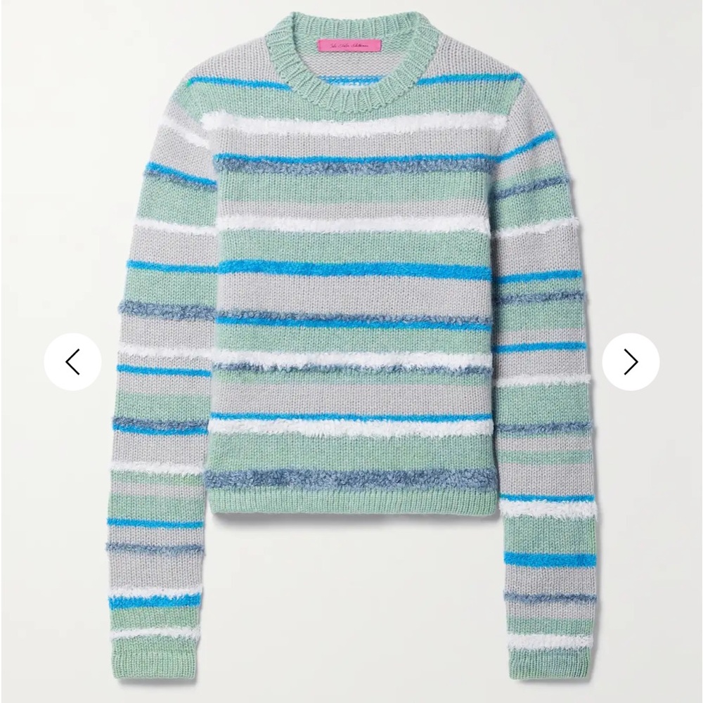 🚨SOLD🚨 THE ELDER STATESMAN Cashmere/Silk Striped Sweater: Sz M